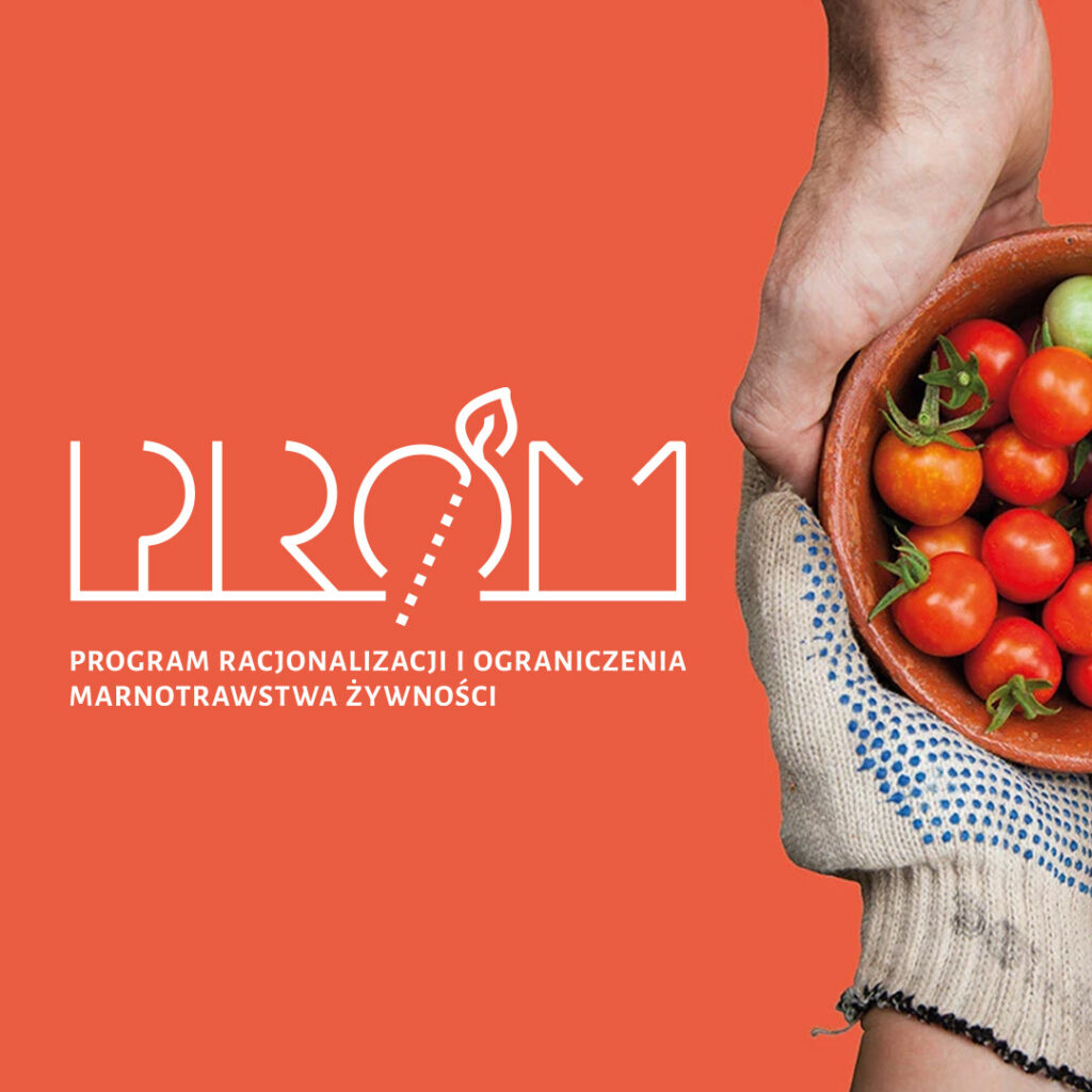 logo PROM ze zdjęciem świeżych pomidorów